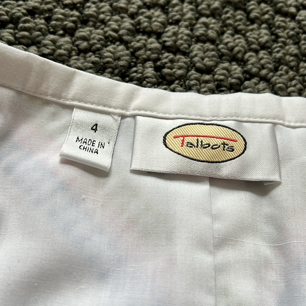 Talbots White Rainbow Chevron Patterned Skirt - image 5